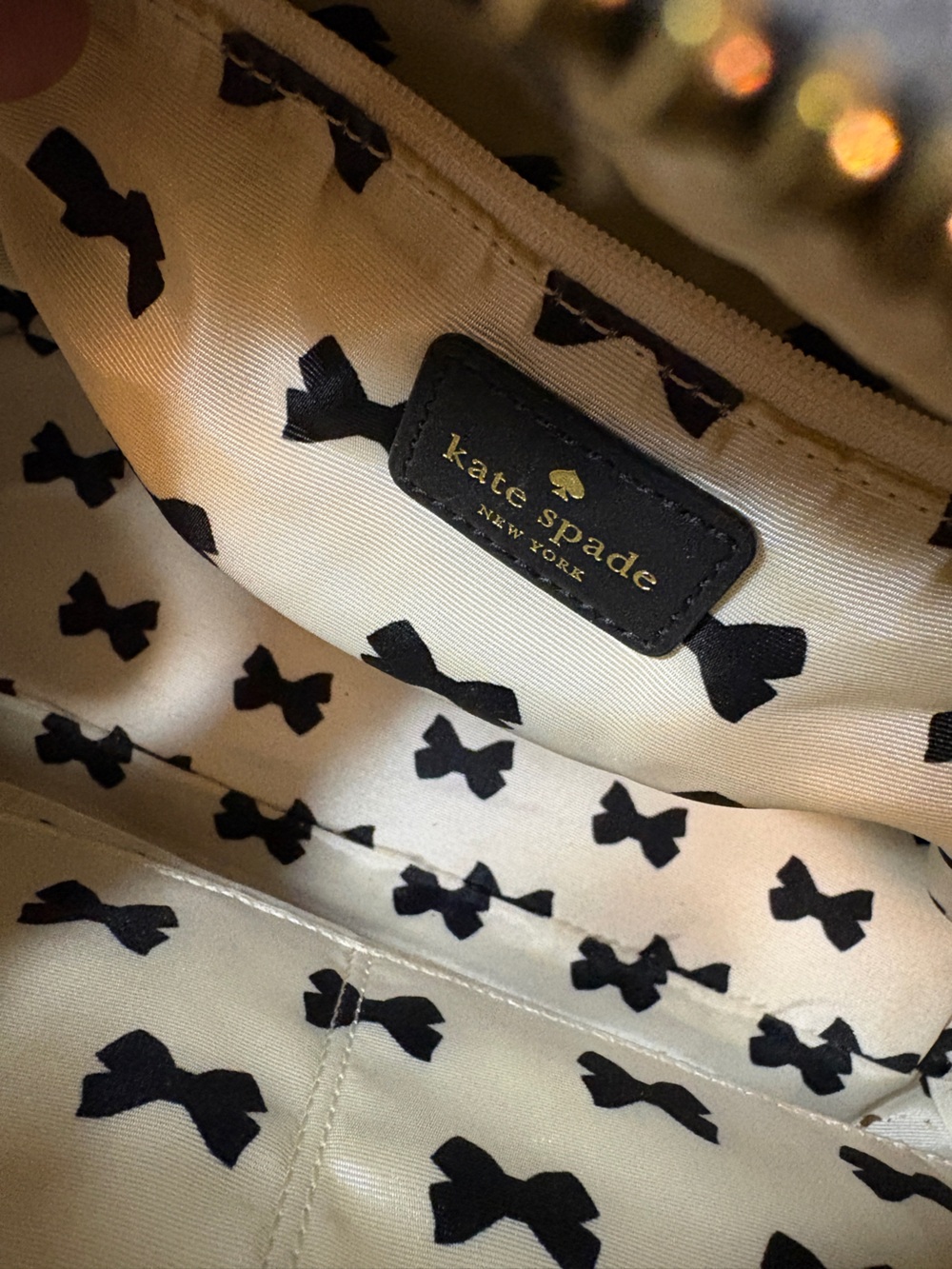 kate spade Black and White Polka Dot Dome Satchel. Strap,Dust-bag, Shopping Bag - Picture 7 of 13